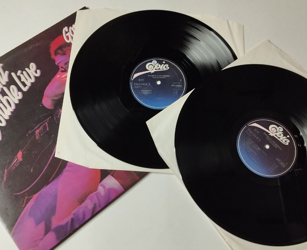 Винтажная виниловая пластинка LP Ted Nugent Double Live Gonzo (Holland 1978)