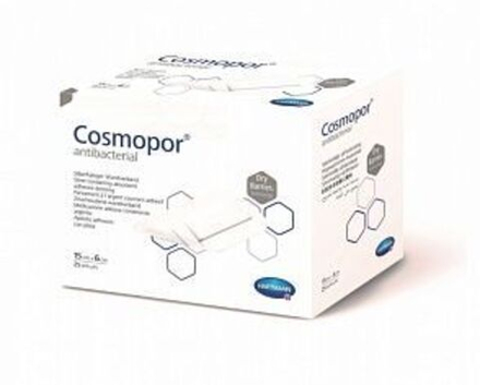 COSMOPOR Antibacterial - Самокл. серебросодержащ.повязки (DryBarrier):  15 х 6 см; 25 шт.