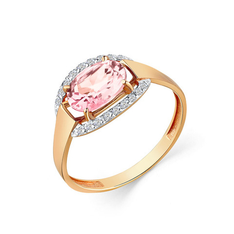 Кольцо из золота 585 пробы с Морганит