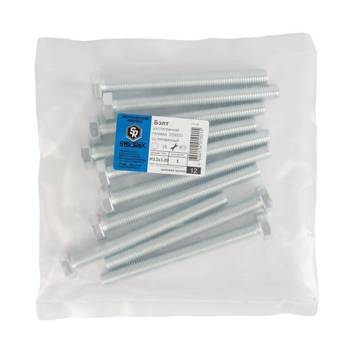 Болт М12х120 мм с шестигранной головкой DIN 933 кл 5,8