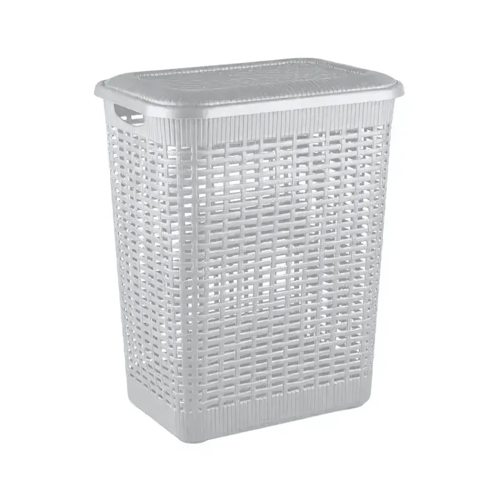 КОРЗИНА ДЛЯ БЕЛЬЯ 30Л, 370Х260Х465 ММ (Светло-серый)