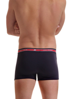 Мужские боксеры с резинкой в полоску (Размер: XL) (Цвет: черный)