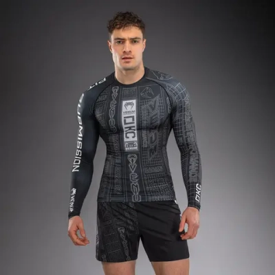 Рашгард Venum Karate Combat LS Black/Grey