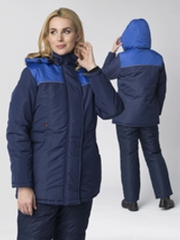 Куртка зимняя женская Сакрин (тк.Таслан,135), т.синий/васильковый