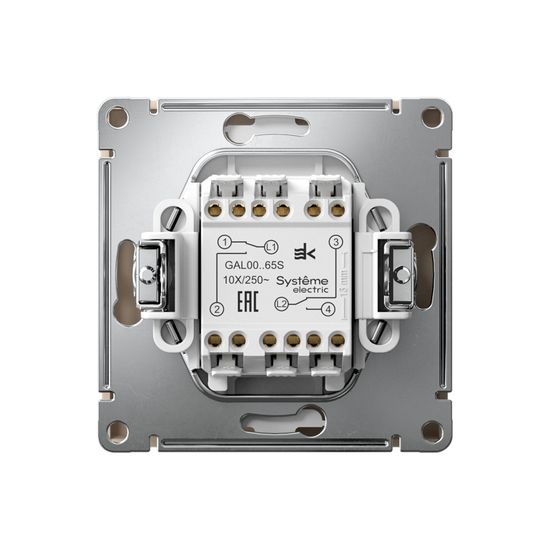 Переключатель 2-кл. ArtGallery 10AX быстрозажим. клем. механизм песочн. SE GAL001265S