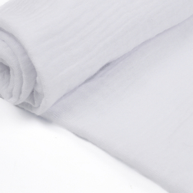 Ткань Муслин 125 г/м² 100% хлопок шир.130 см  цв.02 белый