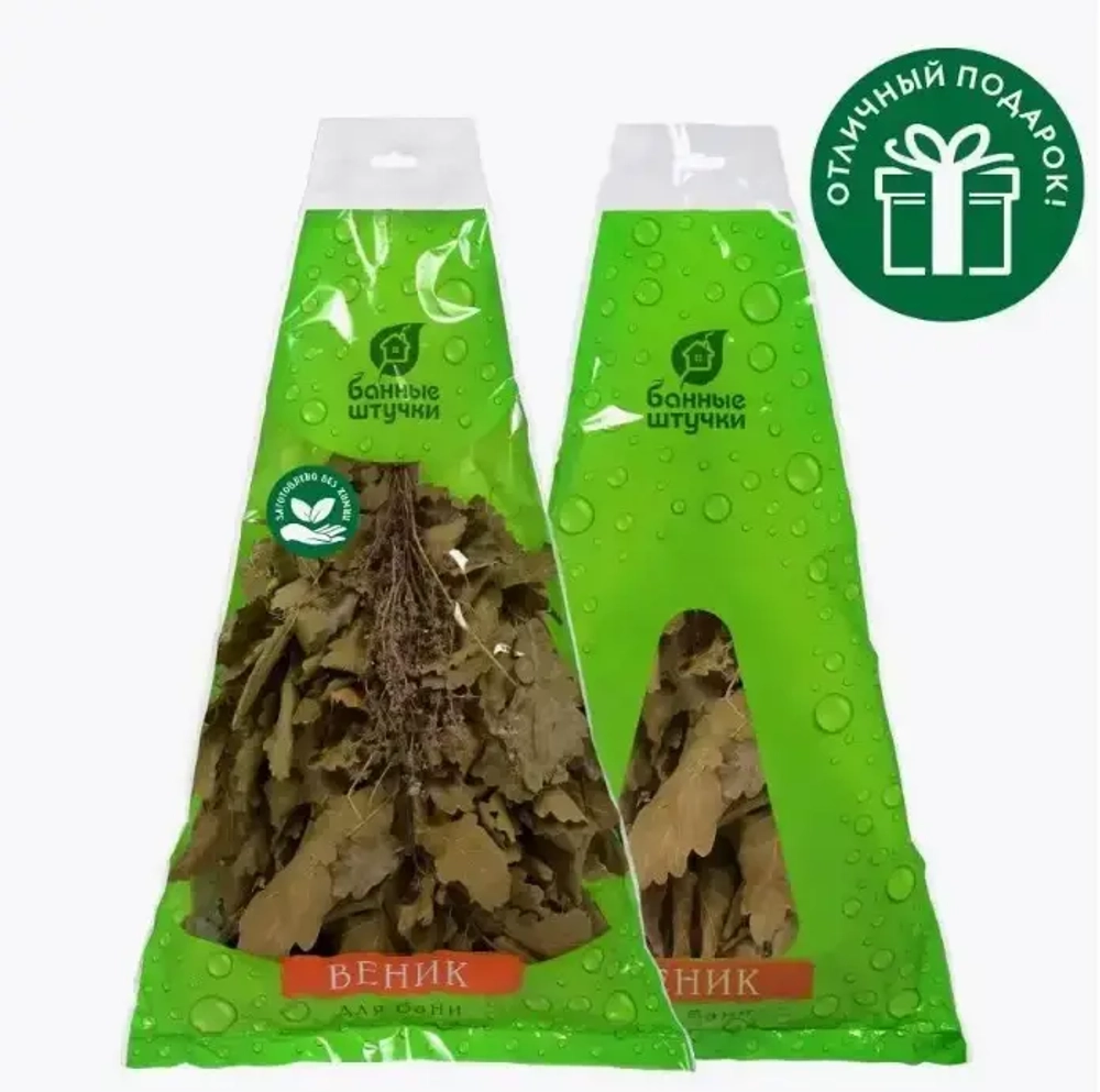 Веник дубовый в уп. «Банные штучки», высота 48-53см / ширина 25-30см