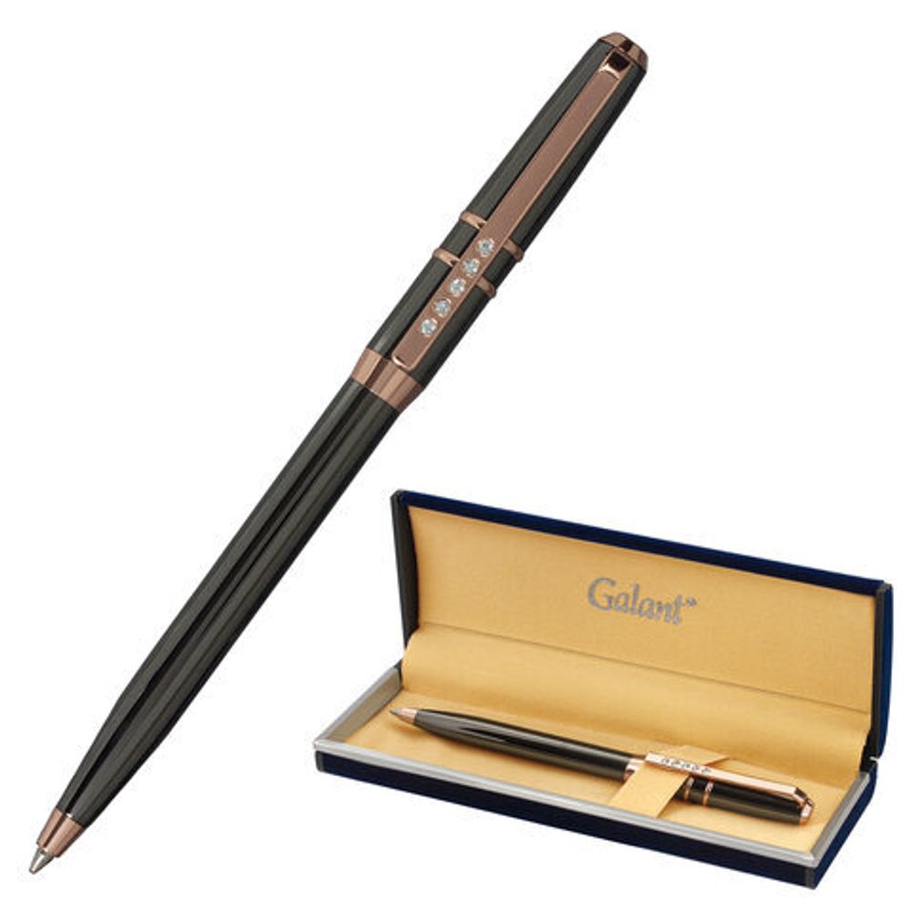Ручка подарочная шариковая GALANT "SFUMATO GOLD", корпус металл, детали розовое золото, узел 0,7 мм, синяя, 143515