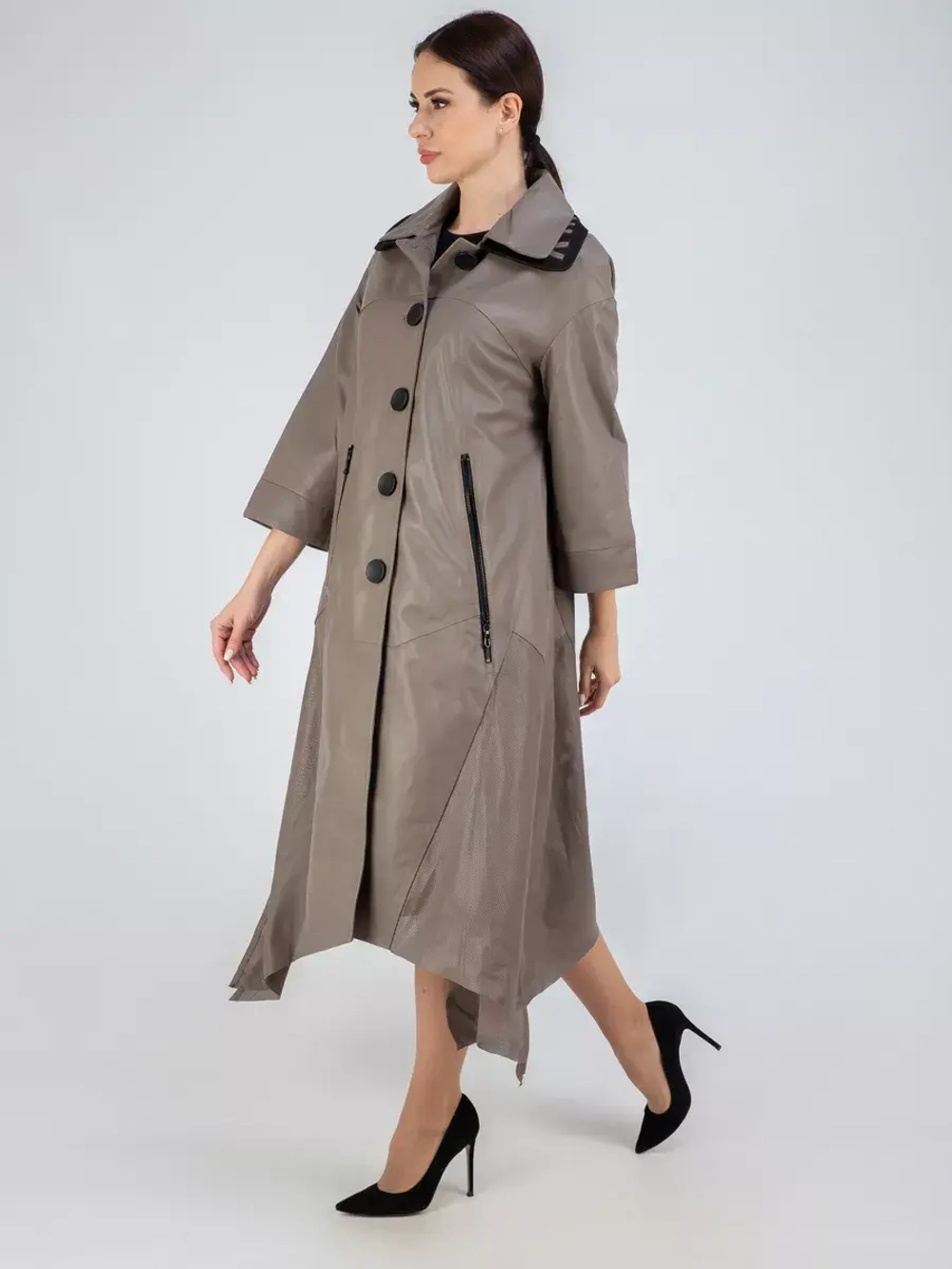 Плащ кожаный натуральный