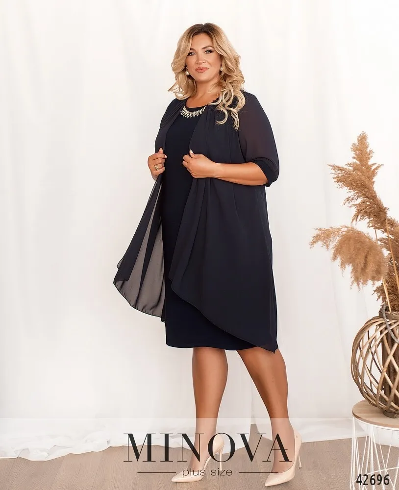 Платье 15-02-синий Minova