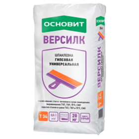 Шпатлевка гипсовая Основит Версилк Т-34 серый 20 кг