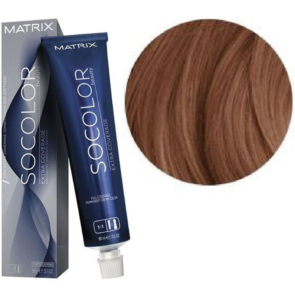 Matrix socolor beauty крем краска для седых волос 508BC, светлый блондин коричнево-медный, 90 мл