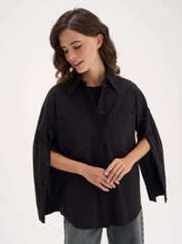 Рубашка из 100% хлопка "Уголь" женская