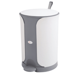 Ведро для мусора с педалью "Sтилъ" 7л, с ручкой для переноса, цвет серый