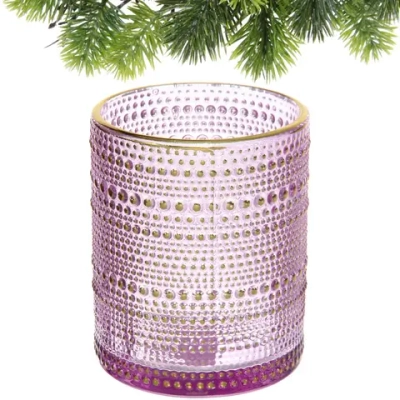 Подсвечник «Хрустальный блеск» 10*12,5 см, Лаванда