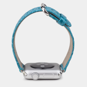 Ремешок для Apple Watch 44/45/46 mm из кожи аллигатора, цвета тиффани