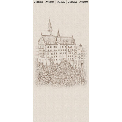 Ламинированная панель ПВХ ВЕК с цифровой печатью Травертино Бежевый - Бавария 2700х250мм