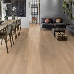 Инженерная доска Kahrs Дуб AB белый, матовый лак - Oak AB white matt lacquer HB