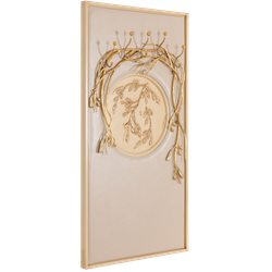 Вешалка настенная Oliva Branch (Олива Бранч) Айвори Мраморное золото