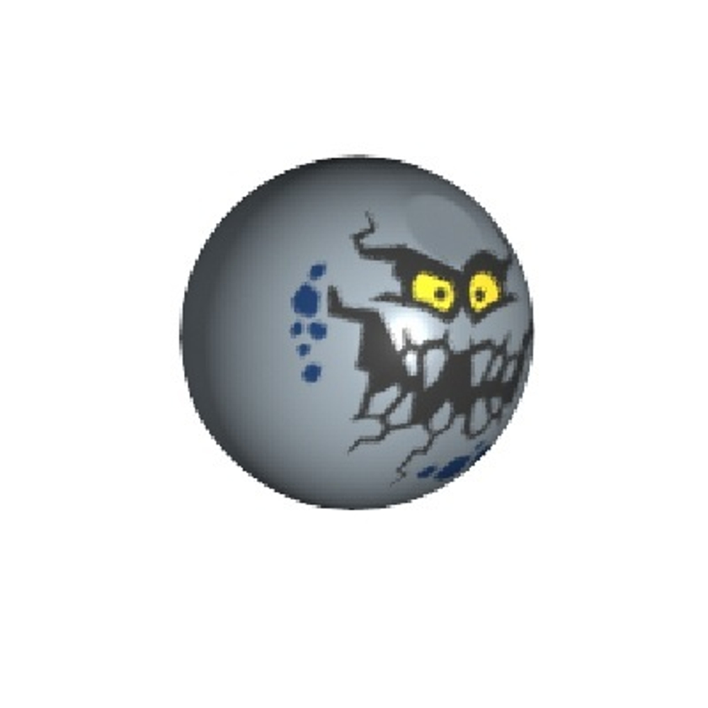 Песочно-голубой шар со злым узором 32474pb010