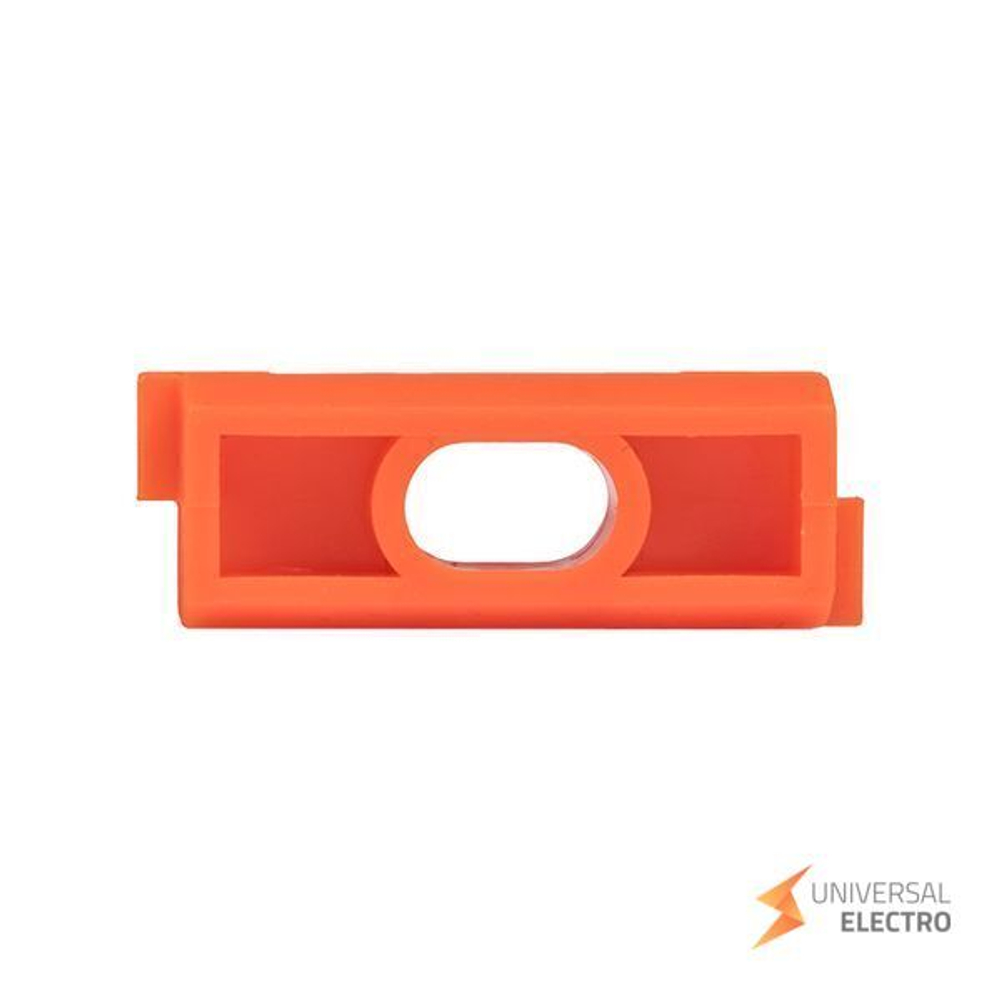 Крепеж-клипса d25 мм (10 шт) оранжевая EKF-Plast