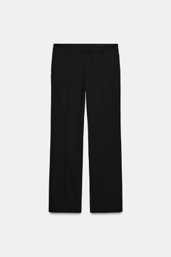 ZARA ПРЯМЫЕ БРЮКИ С НИЗКОЙ ПОСАДКОЙ — ZW COLLECTION, ЧЕРНЫЙ