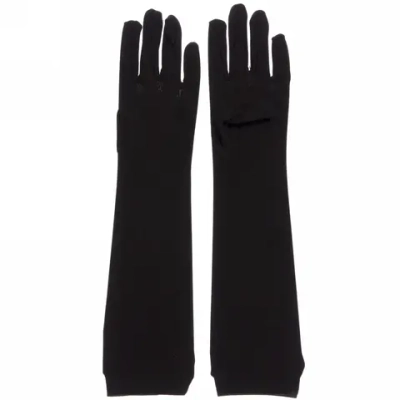 Перчатки карнавальные «Королева» удлиненные, черный