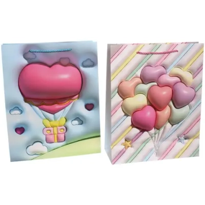 Пакет подарочный «Шарики в воздухе» 26*32*10 см, микс