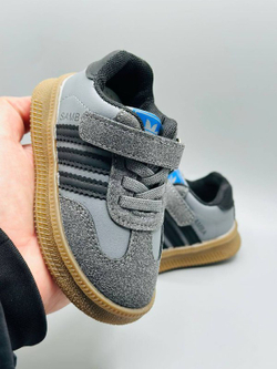 Детские кроссовки на липучке Adidas Samba Mini