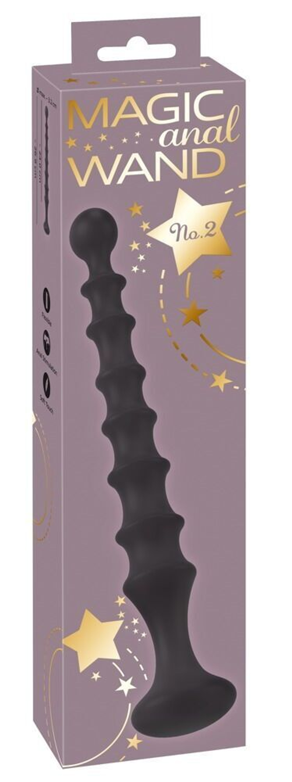 Черная анальная ёлочка Magic Anal Wand - 26,9 см.