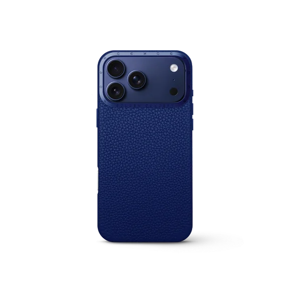 Чехол для iPhone 17 - Зернистая кожа - синий