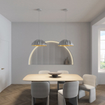 Светильник подвесной ORIGAMI, 20 Вт, 3000К, ?560x1500 мм, металл+акрил, белый + матовое золото