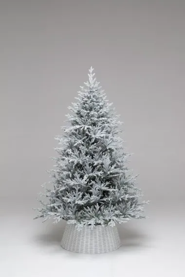 Искусственная елка Петроградская заснеженная 180 см., с теплыми белыми Led лампами, 100% литая хвоя, Елкиторг (237180)