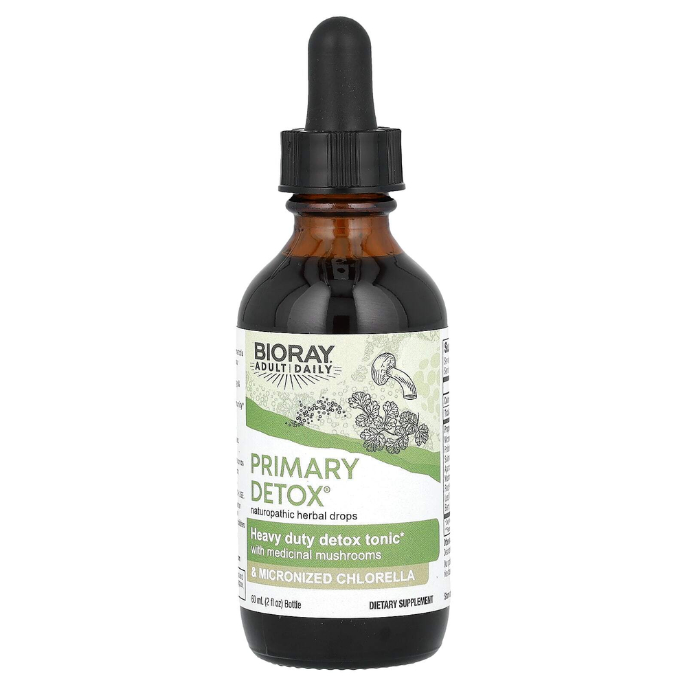Bioray, Primary Detox, усиленный тоник для выведения токсинов, без спирта, 60 мл (2 жидк. унции)
