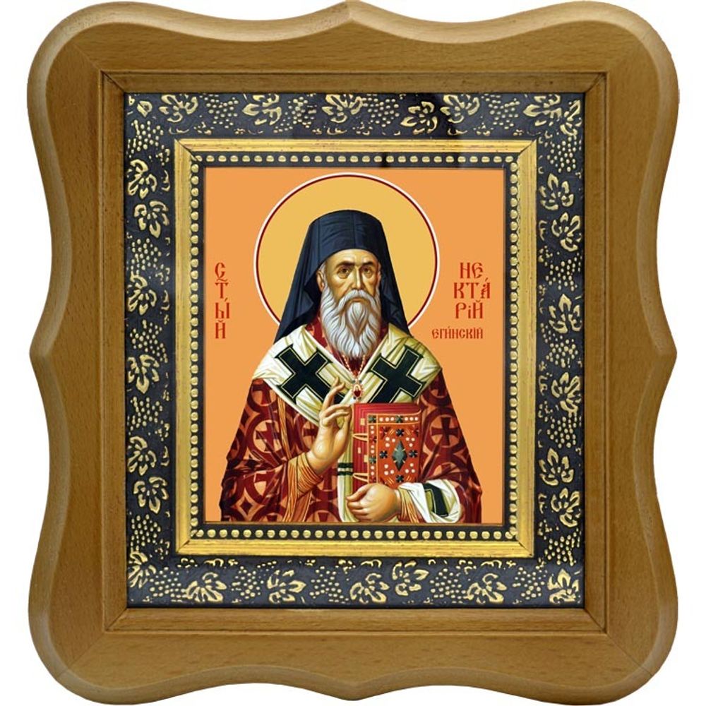 Святитель Нектарий Эгинский Пентапольский. Икона на холсте.