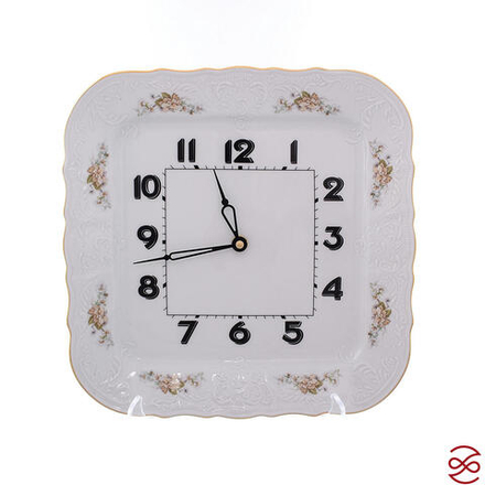 Часы квадратные Bernadotte Зеленый цветок 27см