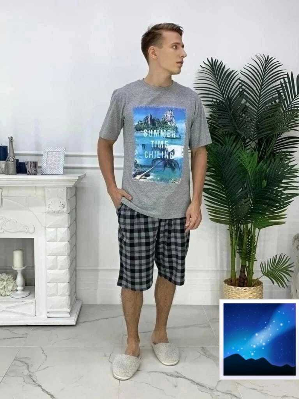 Комплект муж. бриджи+футболка КМ0001