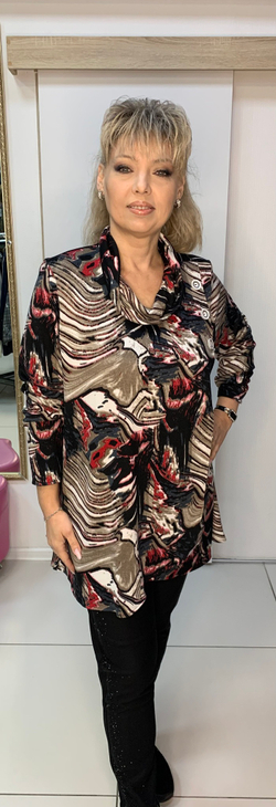 Цветной блузон с запахом