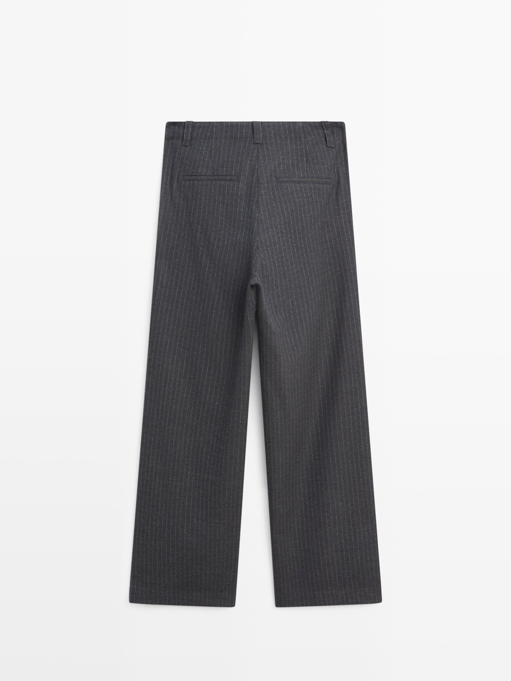 Massimo Dutti Широкие брюки в тонкую полоску, серый