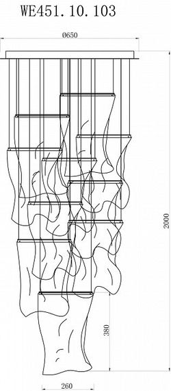 Подвесная люстра Wertmark Hanna WE451.10.103