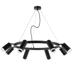 LR0188743740 Люстра RULLO 8х50W GU10 ЧЕРНЫЙ (571018+214437-4+214487-4+202430-8)