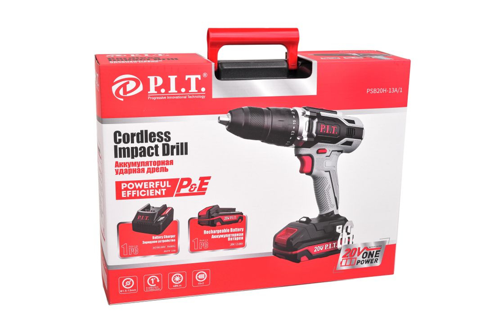 АКЦИЯ! Дрель ударная аккум. P.I.T. PSB20H-13A/1