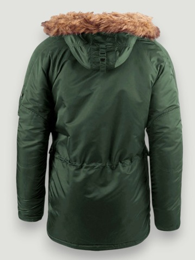 Куртка Аляска Alpha Slim Fit N-3B Parka (оливковая - s.green/orange)