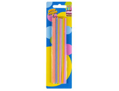 Свечи для торта Ассорти Пастель 17см 24шт