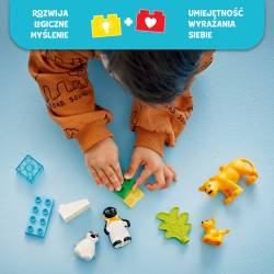 Конструктор LEGO DUPLO Town 10442 Семьи диких животных Пингвины и львы арт. 10442 10 дет — фото 11