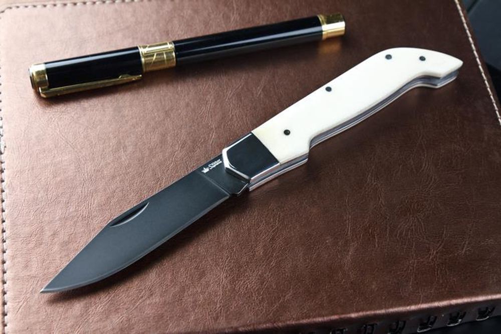 Складной нож Karbuk AUS-8 Black Titanium