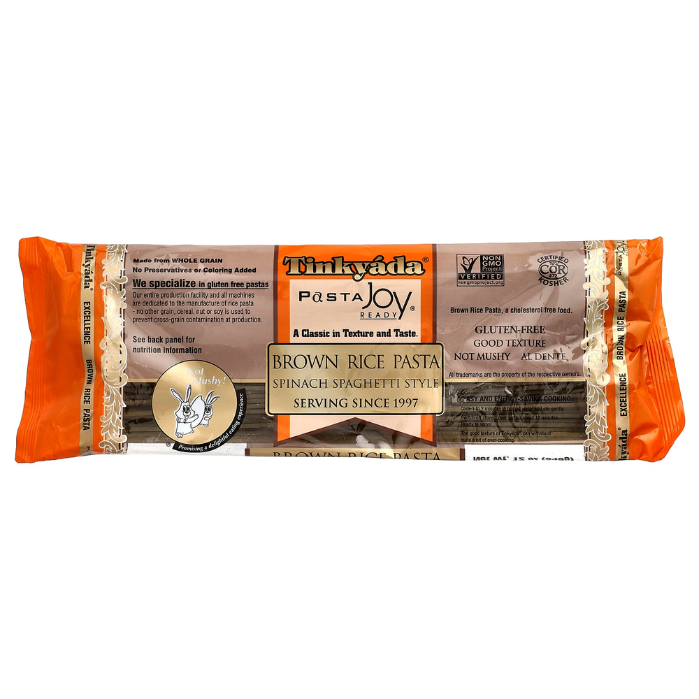 Tinkyada, Паста и бурого риса, Спагетти со шпинатом, 340 г (12 oz)