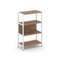 Shelf System Односекционный стеллаж трехярусный SN.STM-311 Дуб Табак/Металл Белый 810*400*1246