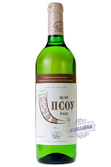 Psou white semi-sweet wine 0,75l 11%