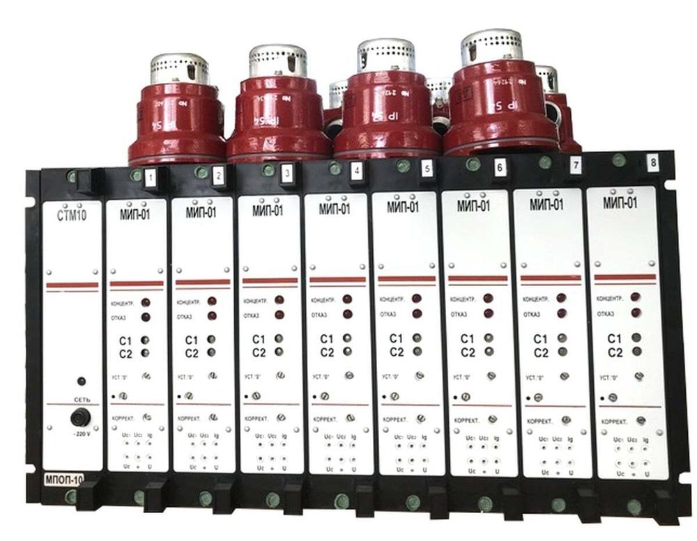 СТМ-10 сигнализатор горючих газов многоканальный взрывозащищённый стационарный